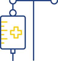 Medical Drip Line Two Color Icon vector