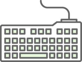 teclado relleno icono vector