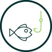 Fishing Line Circle Icon vector