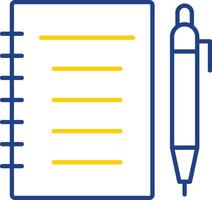 Notebook Line Two Color Icon vector