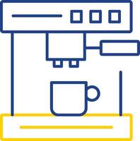 Coffee Machine Line Two Color Icon vector