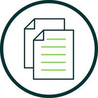 Paper Note Line Circle Icon vector