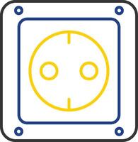 Socket Line Two Color Icon vector