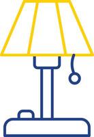 Floor Lamp Line Two Color Icon vector