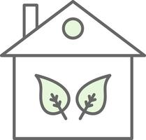 Eco Home Fillay Icon vector