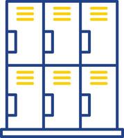 Locker Line Two Color Icon vector