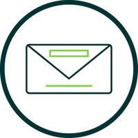 Envelope Line Circle Icon vector