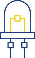 Diode Line Two Color Icon vector