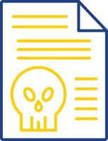 Document Line Two Color Icon vector