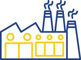 Factory Line Two Color Icon vector