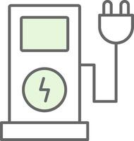 Electric Charge Fillay Icon vector