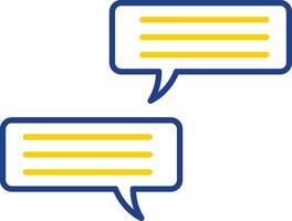 Conversation Line Two Color Icon vector