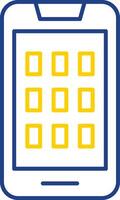 Mobile Line Two Color Icon vector
