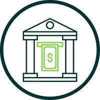 Cash Withdraw Line Circle Icon vector