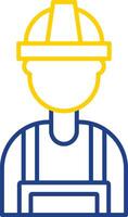 Builder Line Two Color Icon vector