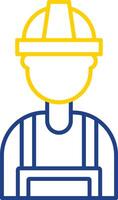 Builder Line Two Color Icon vector