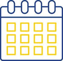 Calendar Line Two Color Icon vector