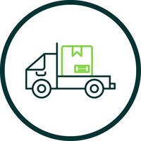 Shipped Line Circle Icon vector