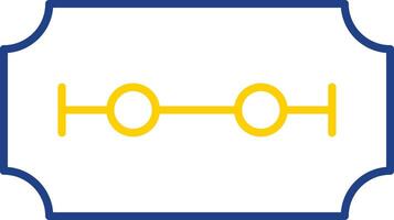 Razor Blade Line Two Color Icon vector