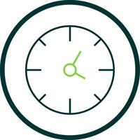 Clock Line Circle Icon vector