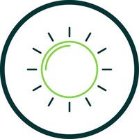 Sun Line Circle Icon vector