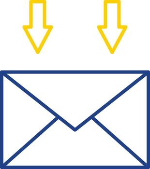 Mail Line Two Color Icon vector