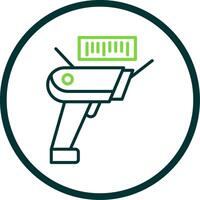 Scanner Line Circle Icon vector