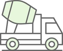 Concrete Mixer Fillay Icon vector