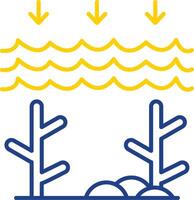 Ocean Acidity Line Two Color Icon vector