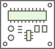 Pcb Board Fillay Icon vector