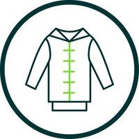 Pull Over Line Circle Icon vector