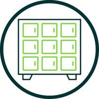 Locker Line Circle Icon vector