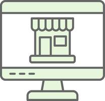 Online Shopping Fillay Icon vector