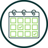 Appointment Request Line Circle Icon vector