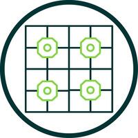 Floor Tiles Line Circle Icon vector