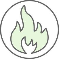 Flame Fillay Icon vector