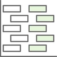 Gantt Chart Fillay Icon vector