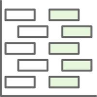 Gantt Chart Fillay Icon vector