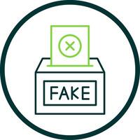 Fake Line Circle Icon vector