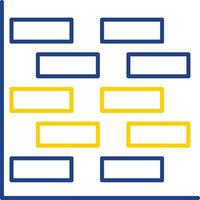 Gantt Chart Line Two Color Icon vector
