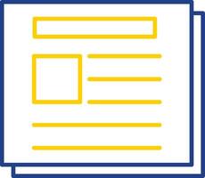 Newspaper Line Two Color Icon vector