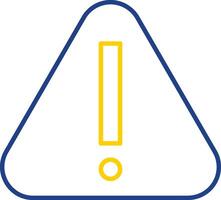 Warning Line Two Color Icon vector