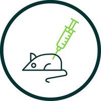 Animal Testing Line Circle Icon vector