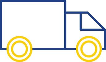 Cargo Van Line Two Color Icon vector