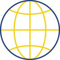 Worldwide Line Two Color Icon vector