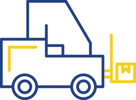 Forklift Line Two Color Icon vector