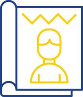 Magazine Line Two Color Icon vector