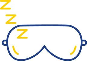 Sleeping Mask Line Two Color Icon vector