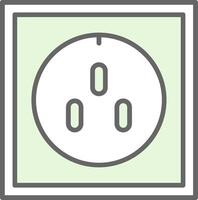 Socket Fillay Icon vector