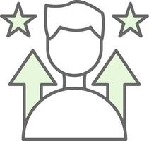 Career Promotion Fillay Icon vector